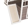 AZL1 Life Concept Pet Crates and Houses Weatherproof Duplex Pet House with Sloping Roof and Elevated Base for Dogs, Gray, 29.9"*19.7"*29.1" - 3 of 4