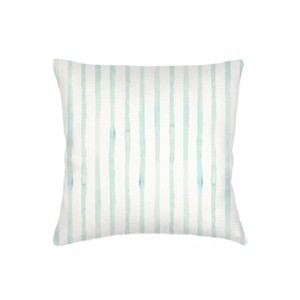 Riviera Aqua Striped Linen Pillow 20x20 - 1 of 1