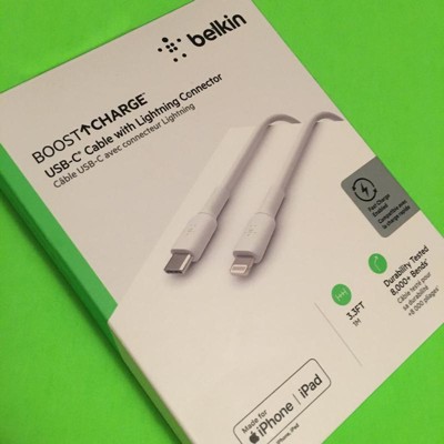 Belkin Boostcharge Pro Flex Usb-c Lightning Connector 10' Cable + Strap -  Chardonnay : Target