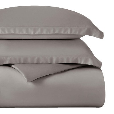 Premium Cotton 400 Thread Count Solid Duvet Cover Set by Blue Nile Mills