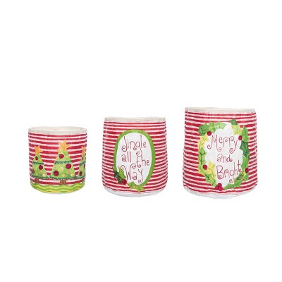 Transpac Paper 8 in. Multicolor Christmas Storage Bags Set of 3