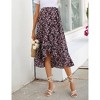 Clearlove Women's High Waist Lrregular Skirts Ruffled Tiered Casual A Line Swing Boho Skirts for Women - 3 of 4