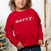 The Juniper Shop Merry Puff Print Toddler Graphic Sweatshirt - 2 of 3