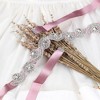 INSPIRE CHIC Womens Wedding Dress Sash Belt with Ribbon Rhinestone Multicolored Bridal Belt - 2 of 4