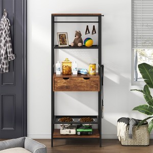 Whisen Dog Feeding Station with Shelves & 3 Bowls - 1 of 4