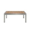 Outdoor Aluminum Coffee Table with Rust Resistant Frame,Rectangular Patio Garden Coffee Table,Modern Lightweight Coffee Table-Cuddlewood - 3 of 4