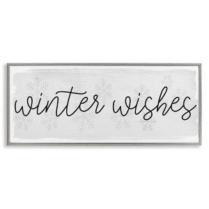 Stupell Industries Winter Wishes Sentiment, 24" x 10" - 1 of 4