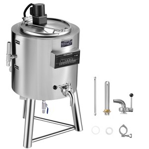 VEVOR Milk Pasteurizer 30L, Commercial Milk Pasteurization Machine, Food Grade 304 Stainless Steel, Professional Pasteurization, Silver - 1 of 4