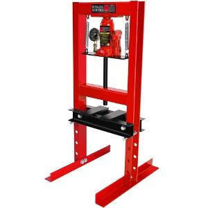 6 Ton Hydraulic Shop Press, H-Frame Garage Floor Adjustable Shop Press with Press Plate, Hydraulic Shop Floor Press for Car Repair and Garage - 1 of 4