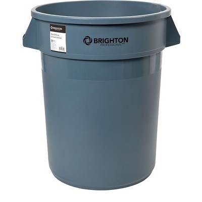 Brighton Round Trash Container Gray 32 Gallon 2625784