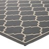 Modway Avena Moroccan Quatrefoil Trellis 8x10 Indoor and Outdoor In Gray and Beige - 3 of 4