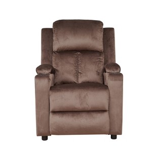 Bonrcea Modern Recliner Chair Padded Seat Velvet for Living Room Single Sofa Recliner Seat Club Chair Home Theater Seating - 1 of 4
