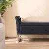 PAGED Velvet Ottoman with Storage, 67.91" Entryway Bench with Armrests, Multi-Functional Storage Bench for Bedroom, Entryway & Living Room - 2 of 4