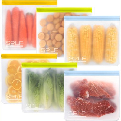 6 Pack Reusable Gallon Freezer Bags, BPA Free Extr