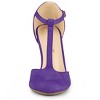 Allegra K Women's Rounded Toe Stiletto High Heel T-Strap Dress Pumps - 2 of 4