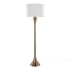 Lenuxe 65" Contemporary Metal Floor Lamp in Matte Golden Bronze Metal and White Linen from Grandview Gallery by LumiSource - 2 of 4