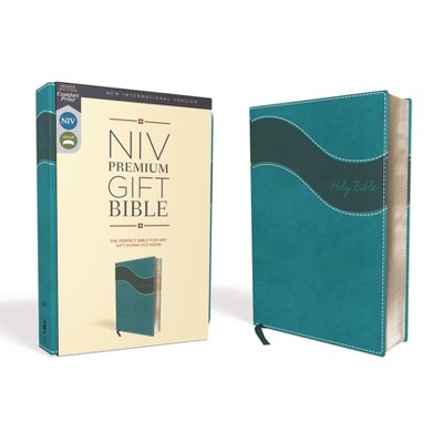 Niv, Premium Gift Bible, Leathersoft, Blue, Red Letter Edition, Comfort ...