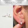Pearl Dangle Flat Back Earrings for Women Sterling Silver 16g Cartilage Helix Lobe Body Piercing Stud Ginger Lyne - 2 of 4