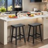 FURNIinspire Counter And Bar Stools Bar Stool Without Back And Armrests, Metal Frame Industrial Style Bar Stool, Black, 15.91"*13.23"*24.02" - 2 of 4