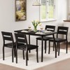 Dining Table Set for 4, Metal Frame Kitchen Table and Chair Set, Space-Saving Dining Room Furniture for Small Spaces, Apartment, Studio - 2 of 4