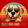 Men's Design By Humans Best Dog Dad Ever Golden Retriever By LuckyCharm99 Tank Top - 2 of 2
