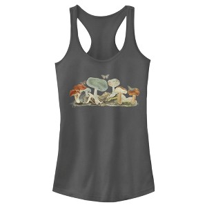 Juniors Womens Lost Gods Retro Mushrooms Racerback Tank Top - 1 of 4