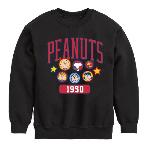 Boys' - Peanuts - Peanuts Crew Athletic Graphic Long Sleeve Fleece Sweatshirt - image 1 of 4