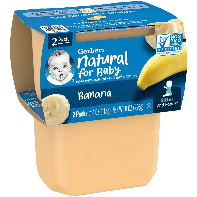 Gerber Sitter 2nd Foods Banana Baby Meals - 2ct/8oz, 3 of 9