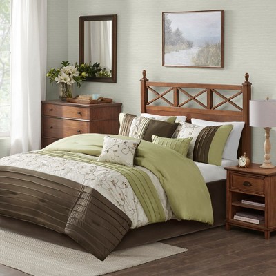 7Pcs Comforter Set, Solid Bedding Set, Polyester Bed Comforter