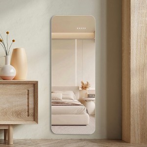 DOMETOUR 56X15inch Wall-mounted round-angle dressing mirror high-quality 5mm silver mirror  explosion-proof glass - 1 of 4