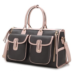MKF Collection Genevieve Color Block Vegan Leather Women’s Duffle Bag by Mia K - 1 of 4