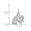 Black Bow Jewelry 14k White Gold Florida A&M Rattlers NCAA Extra Small Pendant - 2 of 3