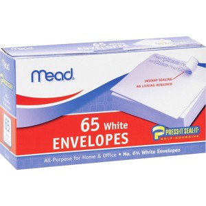 Mead Plain Envelopes No 6.75 Self-Sealing 65/BX White 75028 - 1 of 1