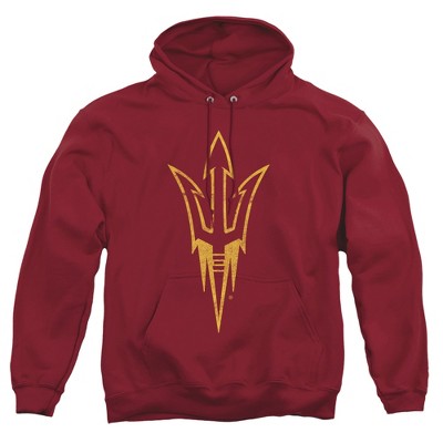 Men's Arizona State University Distressed Primary Logo Pull-Over Hoodie