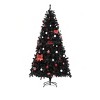 7.5ft Pre-Lit Black Christmas Tree with Lights Prelit Halloween Christmas Trees with 1600 Tips & 550 Lights - 3 of 4
