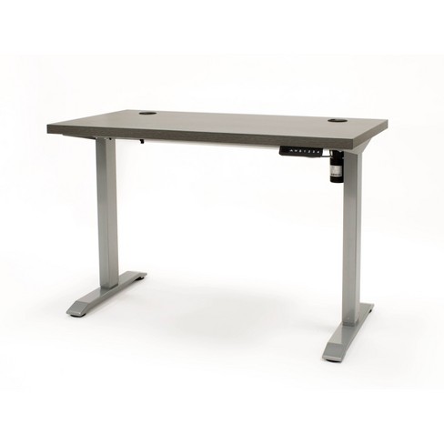 Electric Sit stand Desk Gray Martin Furniture Adjustable Height Metal Frame Laminate Surface Target