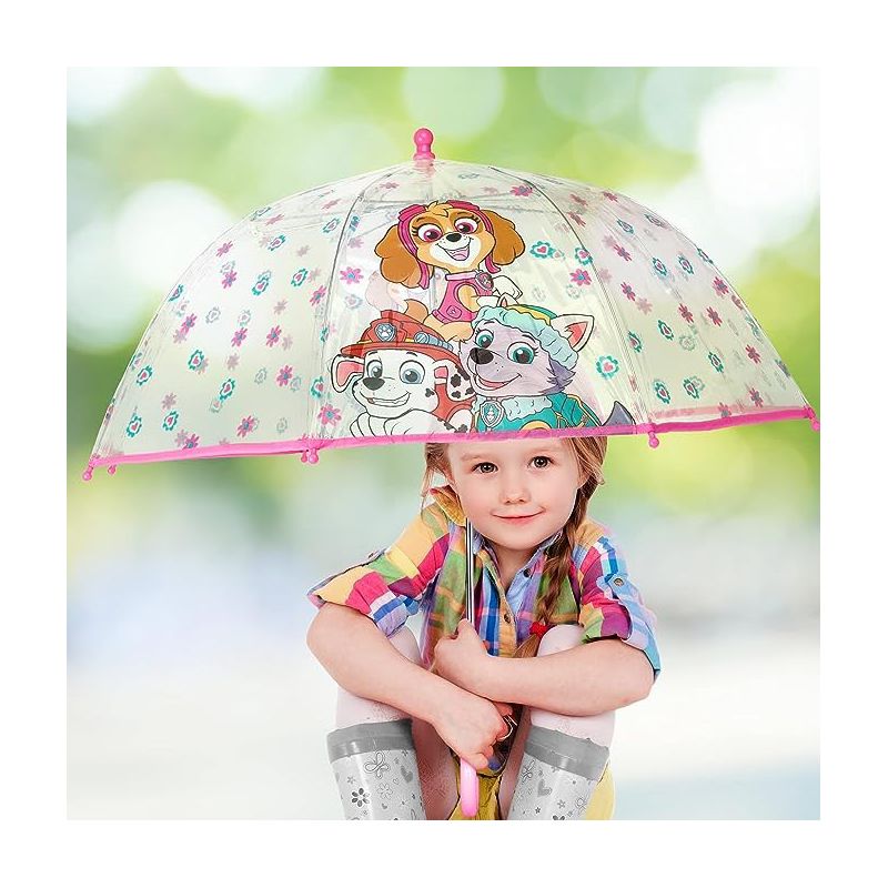 Paw Patrol Girl's Clear Bubble Umbrella- Ages 3-10, 2 of 3