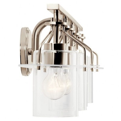Polished Nickel 4-Light Dimmable Cylinder Vanity Fixture
