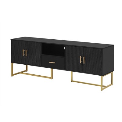 Dexmalle Modern TV Stand for TV up to 70 Inches with Handles and Anti-tip Device
