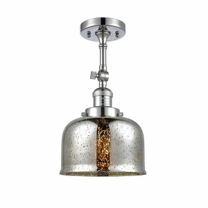 Bell - 1 Light Semi-Flush Mount In Industrial Style-14 Inches Tall and 8 Inches Wide - 1 of 1