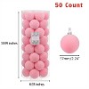 Every Day is Christmas Velvet 50ct 57cm/2.24" Christmas Ornaments, Shatterproof Christmas Tree Ornament Set, Flocking Ball Decorations - 2 of 4