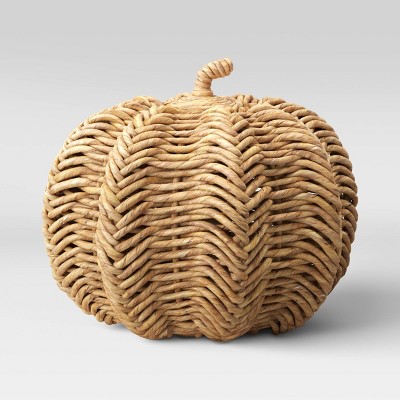 7.6" x 9.6" Herringbone Woven Pumpkin Figurine - Threshold™