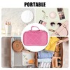 Unique Bargains Travel  Double Layer Makeup Bag Makeup Organizer Bag Storage Bag Portable Waterproof 1 Pcs - 2 of 4