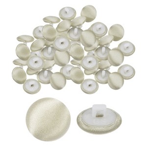 Unique Bargains Bridal Wedding Dress Suit DIY Satin Shiny Sewing Buttons 50 Pcs - 1 of 4