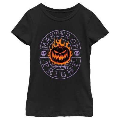 Girl's The Nightmare Before Christmas Master Of Fright T-shirt - Black ...
