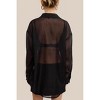 Women's Dress To Impress Sheer Button Down Top - MABLE - 3 of 4