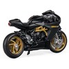 MV Agusta Superveloce 800 Motorcycle Black and Gold with Figure 1/64 Diecast Model Car by CM Model - 4 of 4
