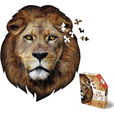 Madd Capp Games I AM Lion 300 Piece Animal Head-Shaped Jigsaw Puzzle