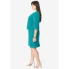 Roaman's Women's Plus Size Sheath Dress And Lace Jacket Set - 4 of 4