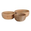 Cosy Wooden Nesting Bowls - Set of 3 - 4 of 4